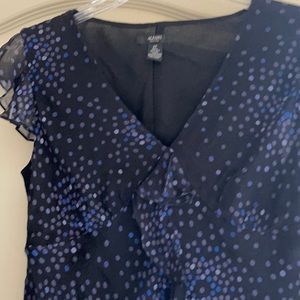 Alfa 100% silk v neck blouse.